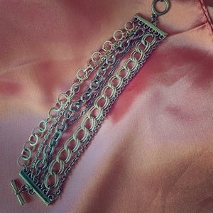 Premier Designs Silver Multi Chain Bracelet